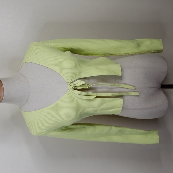 Zara ribbed front tie cardigan - Picture 2 of 4